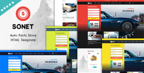 Sonet - Auto Parts Store HTML Template Sonet - Auto Parts Store HTML Template