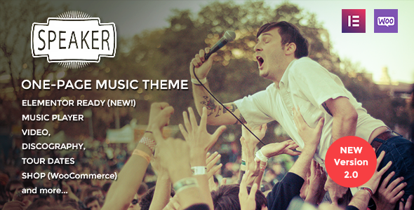 Speaker - One-Page Music Wordpress Theme Speaker - One-Page Music Wordpress Theme