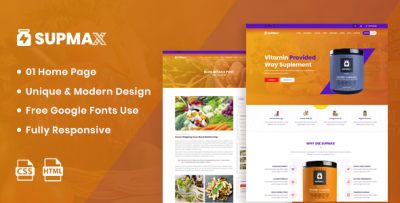 Supmax - Health Supplement Landing Page
