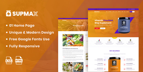 Supmax - Health Supplement Landing Page Supmax - Health Supplement Landing Page