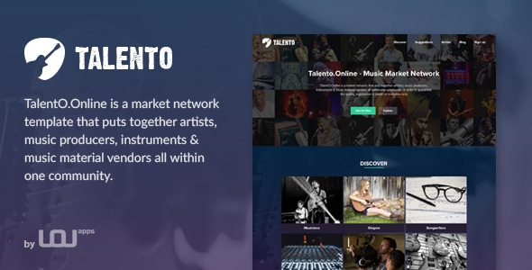Talento - Music Market Network HTML Template Talento - Music Market Network HTML Template
