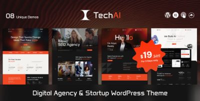TechAi - Startup & IT Agency WordPress Theme