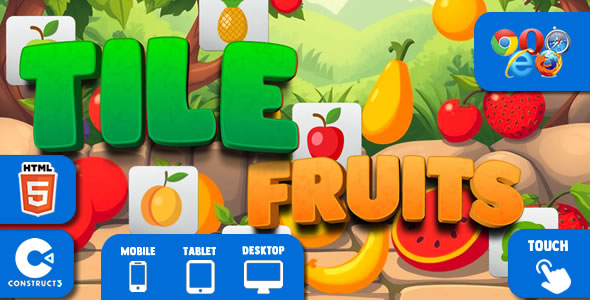 Tile Fruits CompleteTemplate Construct 3 (Desktop and Mobile) Tile Fruits CompleteTemplate Construct 3 (Desktop and Mobile)