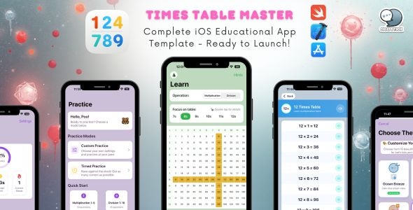 Times Table Master - iOS Educational App Template Times Table Master - iOS Educational App Template