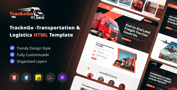 TracknGo -Transportation & Logistics Html Template TracknGo -Transportation & Logistics Html Template