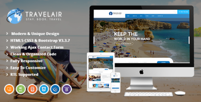 Travelair | Travel & Tour Booking HTML5 Template
