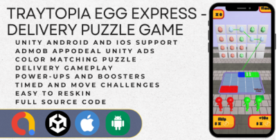 Traytopia Egg Express - Delivery Puzzle Game | Unity | Android iOS | AdMob Appodeal Unity Ads