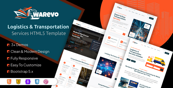 Warevo - Logistics and Transportation Service HTML Template Warevo - Logistics and Transportation Service HTML Template