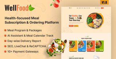 WellFood - Health-Focused Meal Subscription & Ordering Platform