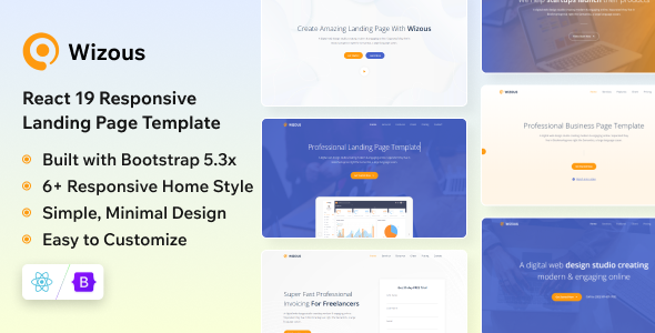 Wizous - React 19 Landing page Template Wizous - React 19 Landing page Template