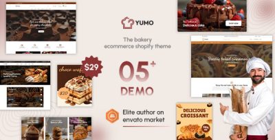 Yumo - The Bakery, Food, Chocolate & Cake Pastry eCommerce Shopify Theme