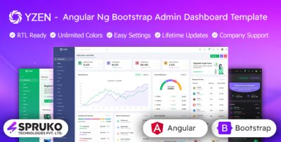 Yzen - Angular NG Bootstrap Admin Template