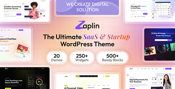 Zaplin - The Ultimate SaaS & Startup WordPress Theme Zaplin - The Ultimate SaaS & Startup WordPress Theme