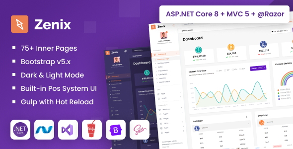 Zenix - ASP.NET Core & MVC Bootstrap Admin Template Zenix - ASP.NET Core & MVC Bootstrap Admin Template