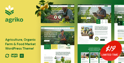 Agriko - Agriculture, Organic Farm & Food Market WordPress Theme