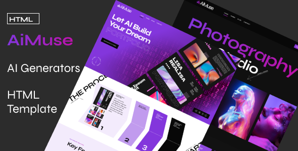 AiMuse - AI Portfolio Generator HTML Template AiMuse - AI Portfolio Generator HTML Template