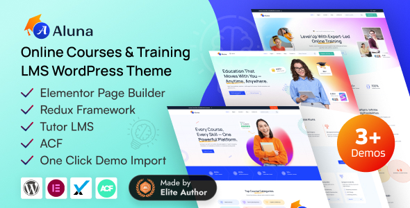 Aluna – Online Courses & Training LMS WordPress Theme Aluna – Online Courses & Training LMS WordPress Theme