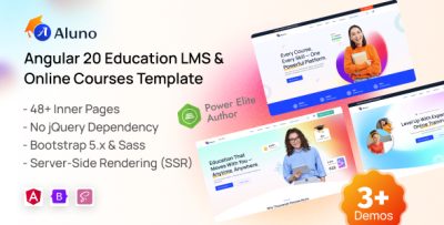 Aluno - Angular Education LMS & Online Courses Template