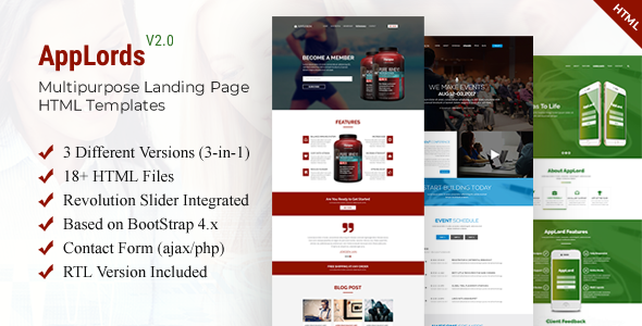AppLords: One Page Multipurpose Responsive HTML Template AppLords: One Page Multipurpose Responsive HTML Template