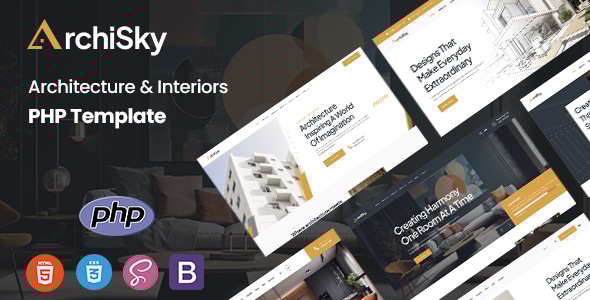 Archisky - Architecture & Interiors PHP Template Archisky - Architecture & Interiors PHP Template