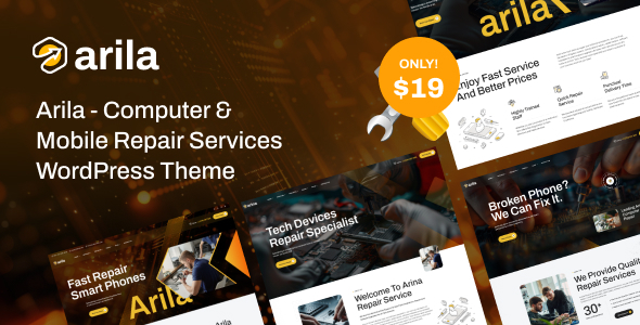 Arila - Computer & Mobile Repair Services WordPress Theme Arila - Computer & Mobile Repair Services WordPress Theme