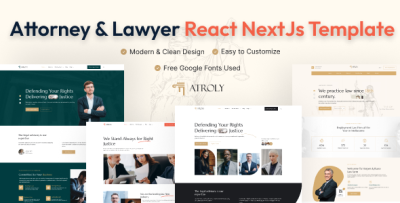Atroly - Attorney & Lawyer React Nextjs Template