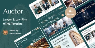 Auctor - Lawyer & Attorney HTML Template