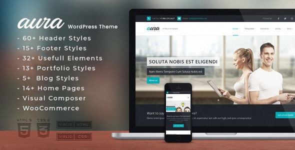 Aura - One Page & Multi Page WordPress Theme Aura - One Page & Multi Page WordPress Theme