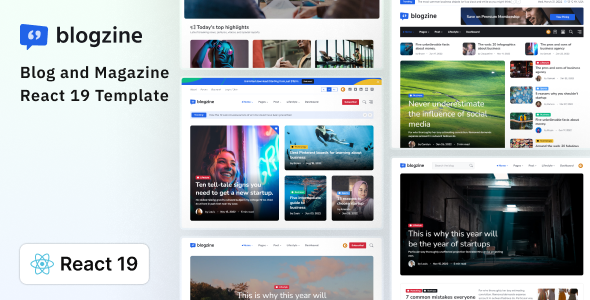 Blogzine - React 19 Blog & Magazine Template Blogzine - React 19 Blog & Magazine Template