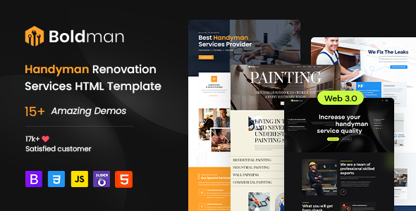 Boldman - Handyman Renovation Services HTML Template Boldman - Handyman Renovation Services HTML Template