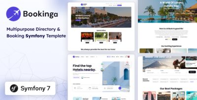 Bookinga - Symfony Multipurpose Booking and Directory Template