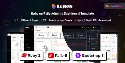 Boron - Ruby on Rails Admin & Dashboard Template