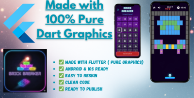 Brick Breaker - Full Flutter Game (Android + iOS)