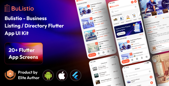 Bulistio - Multivendor Business Listings / Directory Flutter UI Kit Bulistio - Multivendor Business Listings / Directory Flutter UI Kit