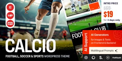Calcio - Football & Soccer WordPress Theme