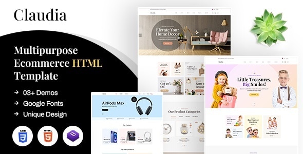 Claudia | Multipurpose Ecommerce HTML Template Claudia | Multipurpose Ecommerce HTML Template