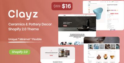 Clayz - Ceramics & Pottery Decor Shopify Theme