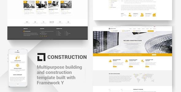 Construction - Building Template with Modular Framework Construction - Building Template with Modular Framework