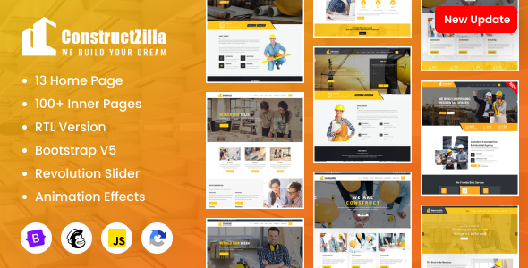 ConstructZilla : Construction, Renovation & Building Bootstrap 5 Template With RTL Ready ConstructZilla : Construction, Renovation & Building Bootstrap 5 Template With RTL Ready