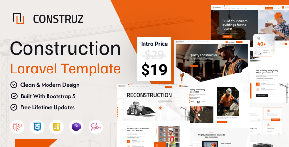 Construz - Construction Building Laravel 12 Template Construz - Construction Building Laravel 12 Template
