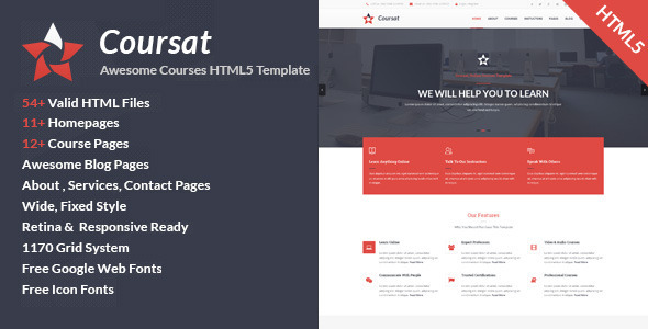 Coursat - Responsive Course HTML5 Site Template Coursat - Responsive Course HTML5 Site Template