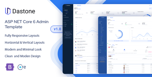 Dastone - ASP.NET Core 6 Admin & Dashboard Template Dastone - ASP.NET Core 6 Admin & Dashboard Template