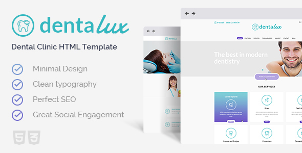 Dentalux | Dentist & Healthcare Site Template Dentalux | Dentist & Healthcare Site Template