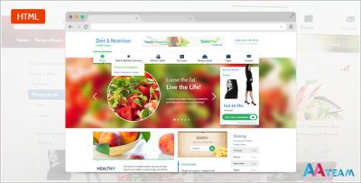 Diet & Nutrition Health Center - Responsive HTML5