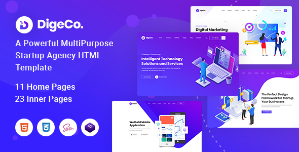 Digeco – Startup Agency HTML Template Digeco – Startup Agency HTML Template