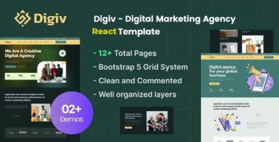 Digiv - Digital Marketing Agency React JS Template