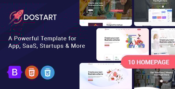 Dostart - Startup Landing Page Dostart - Startup Landing Page