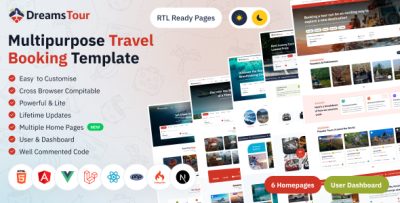 Dreams Tour - Travel Agency, Tour Booking & Reservation System with Agent Dashboard