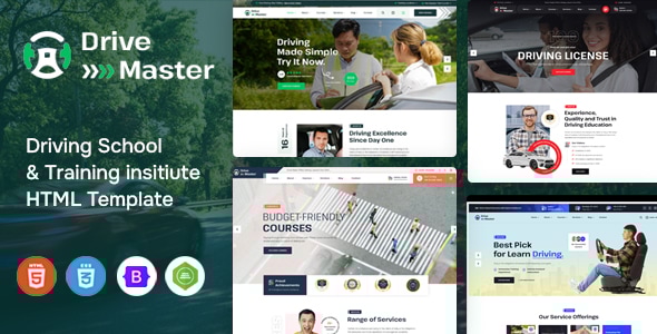 Drive Master - Driving School HTML Template Drive Master - Driving School HTML Template