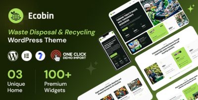 Ecobin - Waste Disposal & Recycling Services WordPress Theme
